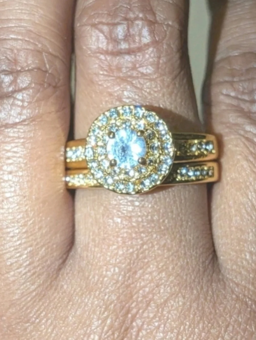 Womens 5ct Round Cut Lab Created Diamond Two piece Wedding Set Sz 9
